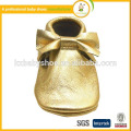 Chaussures de bébé en cuir Gold-Bow-Soft-Sole 2015 à prix bon marché